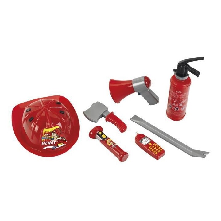 Klein - 8967 - Set de pompier avec casque américain, 7 pieces