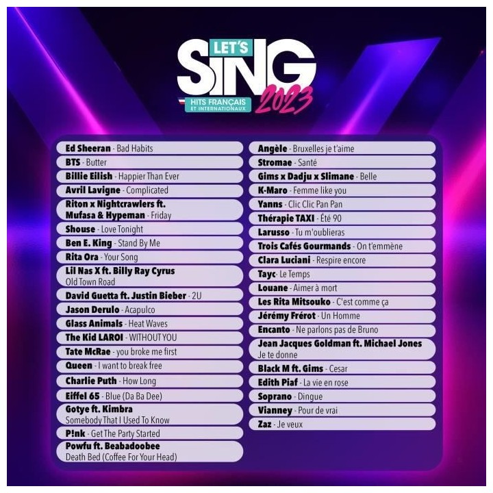 Let's Sing 2023 + 2 Micros Jeu PS4
