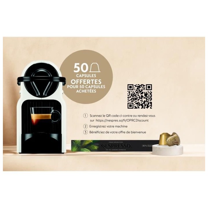 KRUPS NESPRESSO YY1530FD Inissia Machine expresso a capsules, Pression