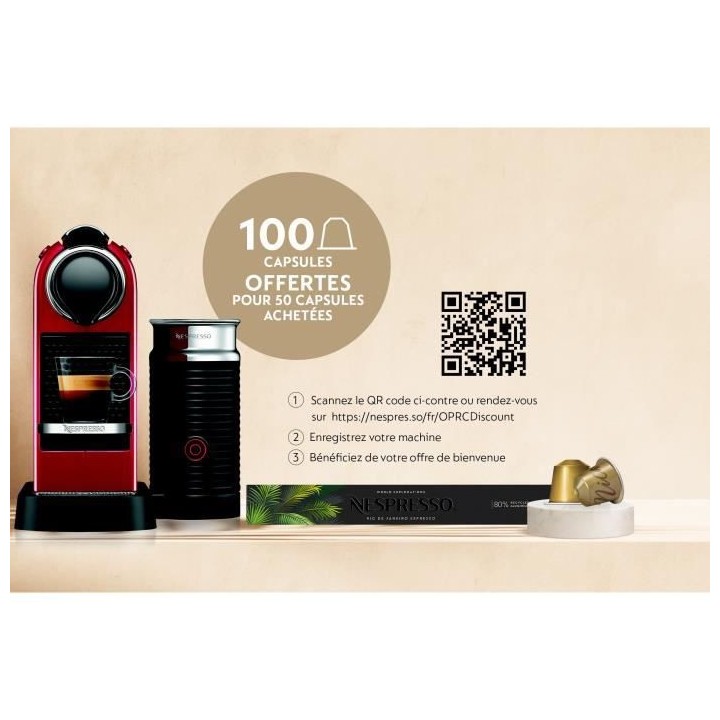 Machine expresso a capsules KRUPS NESPRESSO YY4116FD CITIZ & MILK - Ro