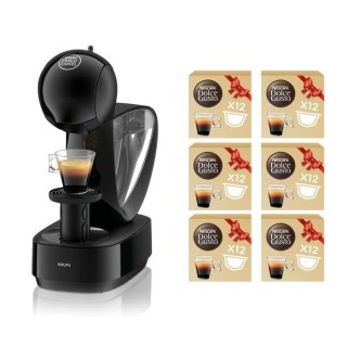 KRUPS Nescafé Dolce Gusto Infinissima YY5056FD Noir + 6 boites de caf