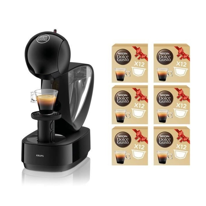 KRUPS Nescafé Dolce Gusto Infinissima YY5056FD Noir + 6 boites de caf