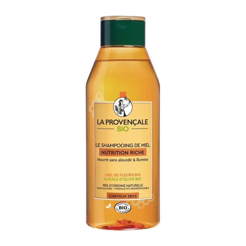 Shampooing La Provençale Cheveux secs Miel Nutrition Riche 250 ml