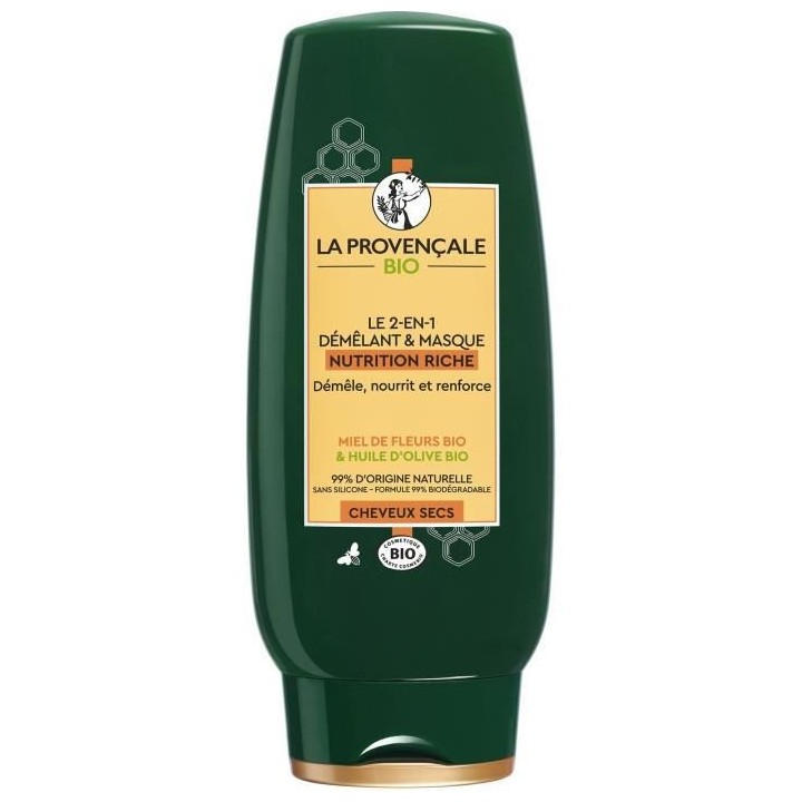 Apres-Shampooing 2-en-1 Démelant et Masque LA PROVENCALE BIO Nutritio