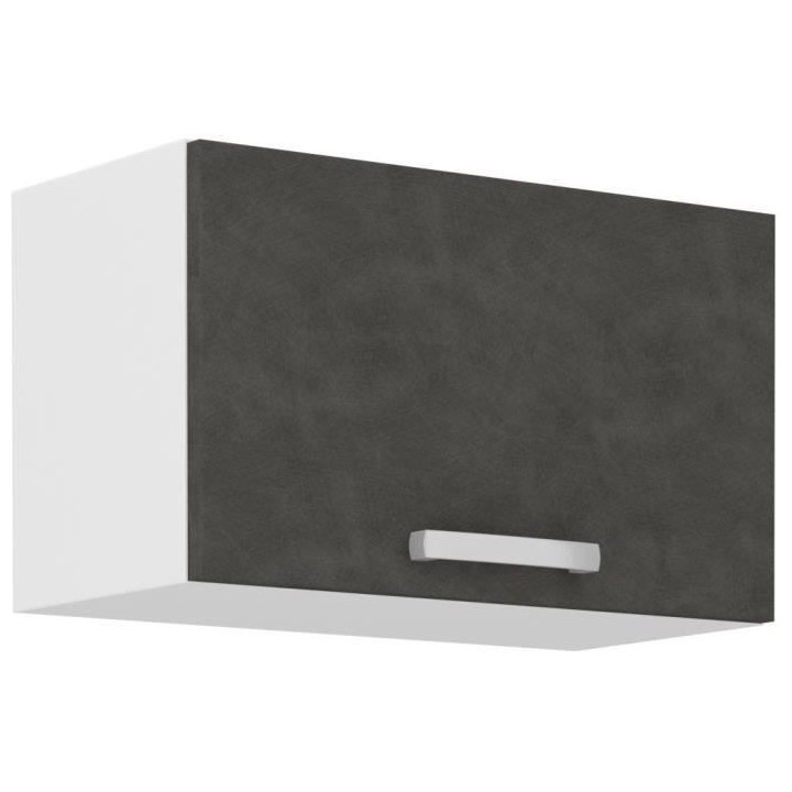 Meuble hotte porte basculante - Gris mat - L 60 x 31,6 x H 36 cm - LAS