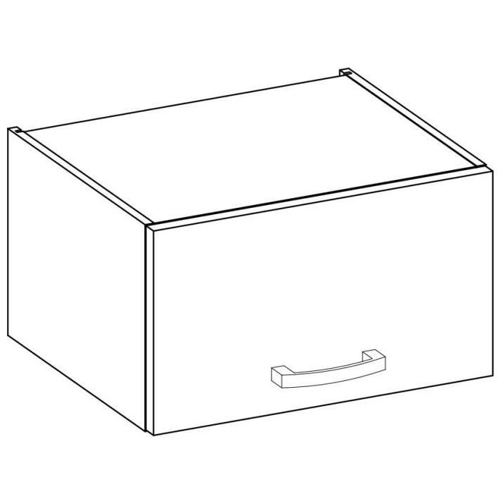 Meuble hotte porte basculante - Gris mat - L 60 x 31,6 x H 36 cm - LAS