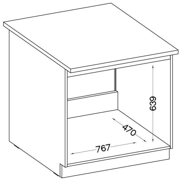 Meuble bas sous-évier 2 portes battantes - Gris mat - L 80 x P 51,6 x