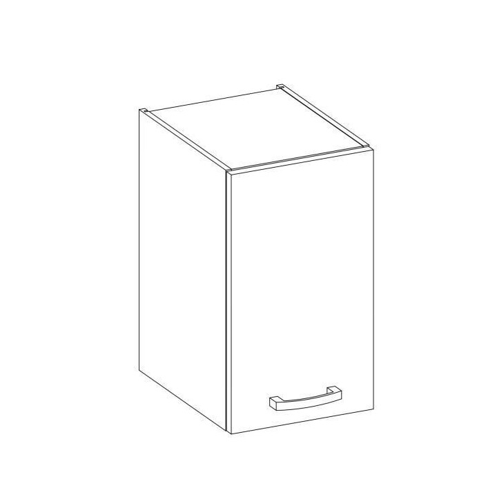 Meuble haut 1 porte battante - Décor chene sonoma - L 40 x P 31,6 x 7