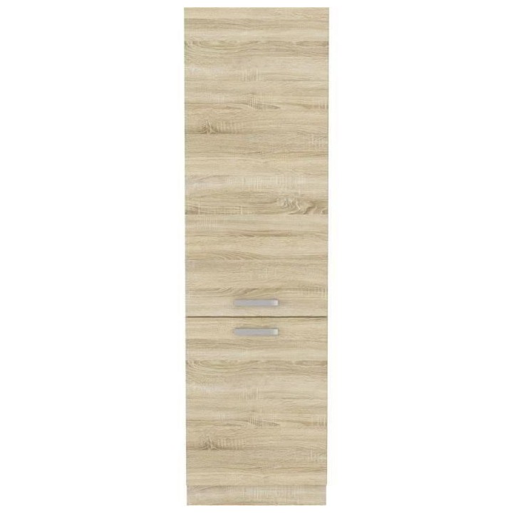 Meuble colonne 2 portes battantes - Décor chene sonoma - L 60 x P 57