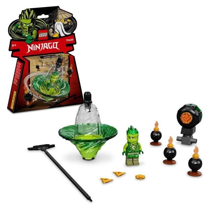 LEGO Ninjago 70689 L'Entraînement Ninja Spinjitzu de Lloyd, Toupie Po