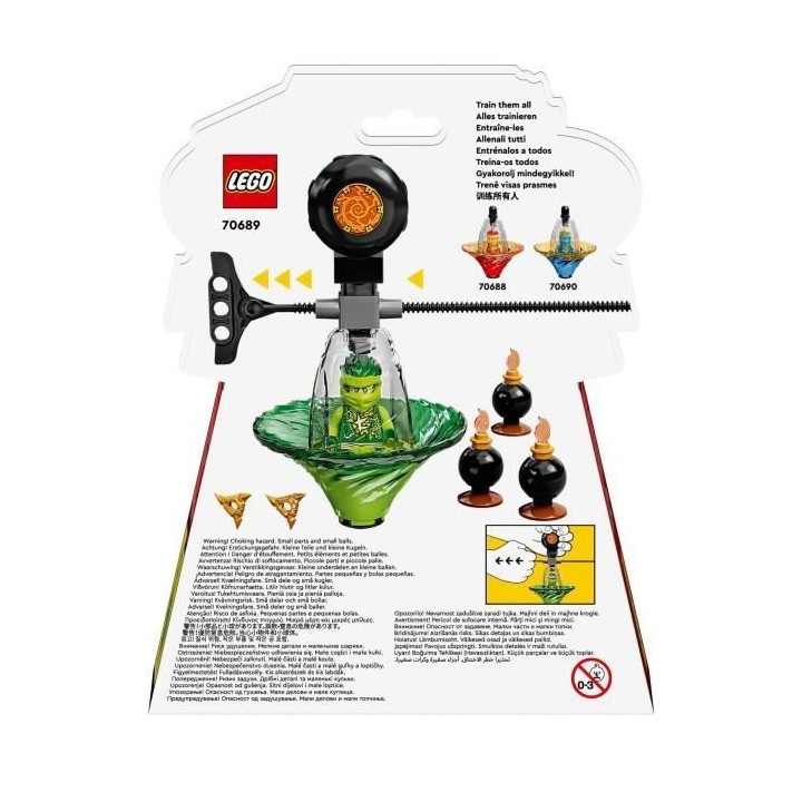 LEGO Ninjago 70689 L'Entraînement Ninja Spinjitzu de Lloyd, Toupie Po