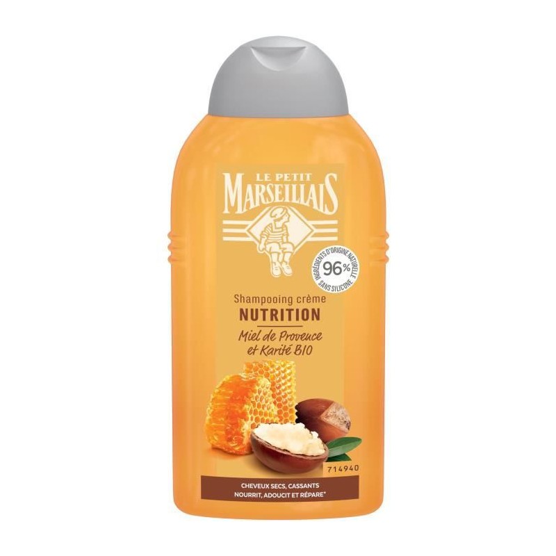 Le Petit Marseillais Shampooing Nutrition Miel de Provence et Karité Bio 250ml