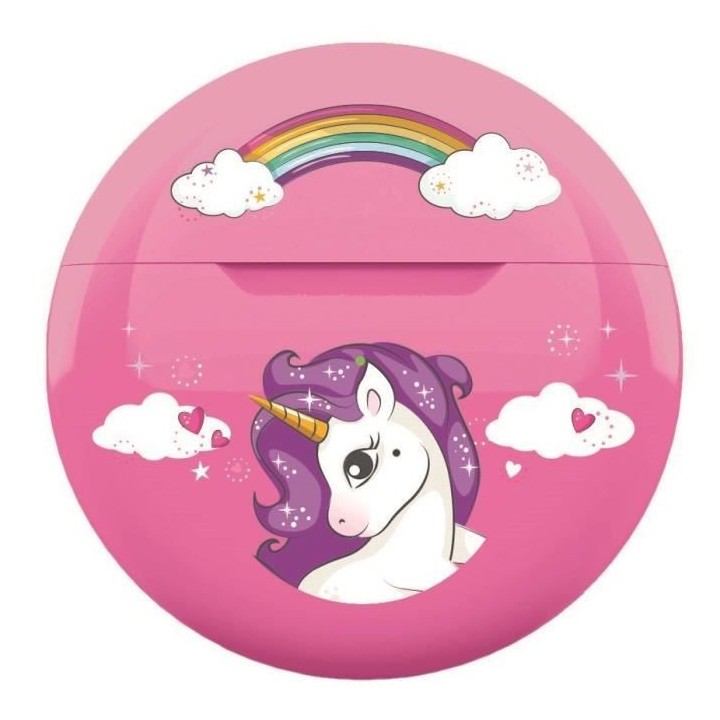 LEXIBOOK - Ecouteurs stéréo sans fil pour enfants - Licorne