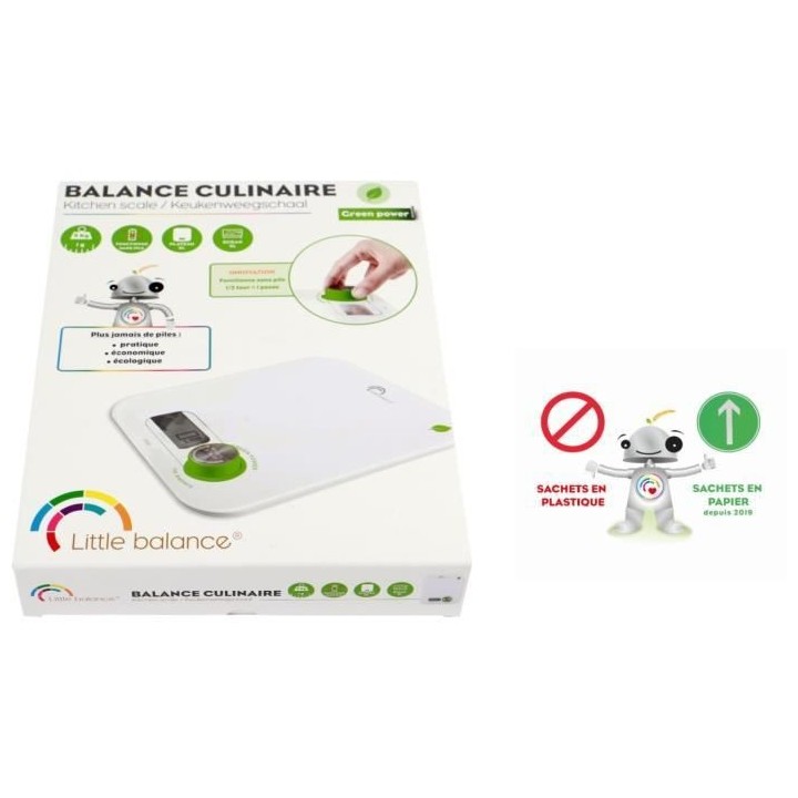 LITTLE BALANCE 8198 Kinetic Flower, Balance de cuisine sans pile, Rech