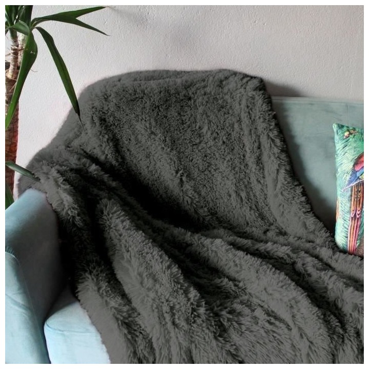 Plaid NEO YOGA Gris Foncé 120 x 150 cm