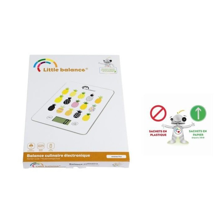 LITTLE BALANCE Balance de cuisine électronique 8341 Slim - 5 kg / 1 g
