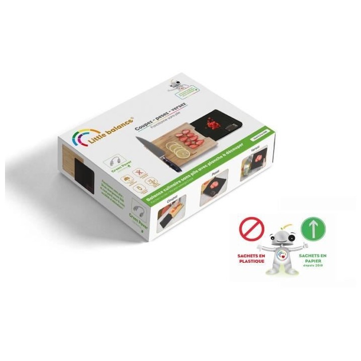 LITTLE BALANCE 8399 Chef 5 Trio USB, Balance de cuisine sans pile, Rec