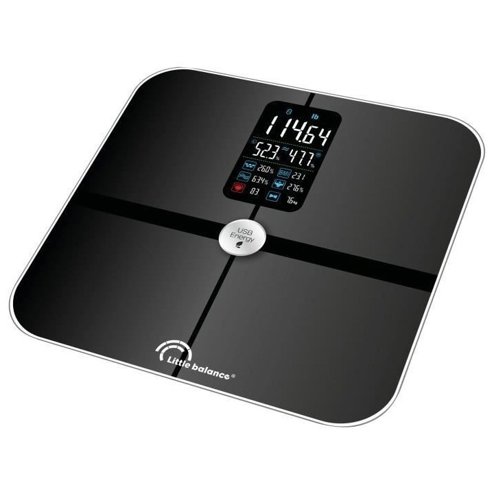 LITTLE BALANCE Pese-personne Impédancemetre connecté USB - Noir