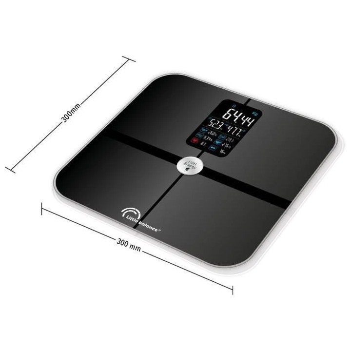 LITTLE BALANCE Pese-personne Impédancemetre connecté USB - Noir