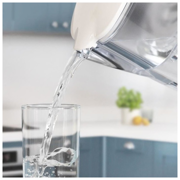 Carafe Filtrante Claire + 3 cartouches LITTLE BALANCE - 8592 - Réduit