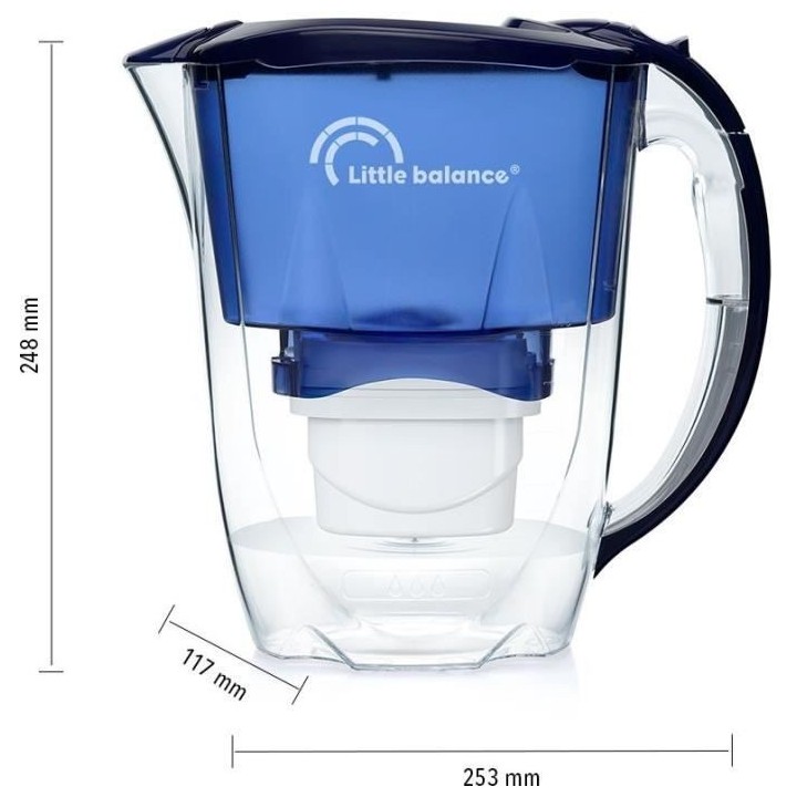 Carafe Filtrante Océane + 1 cartouche LITTLE BALANCE - 8593 - Réduit