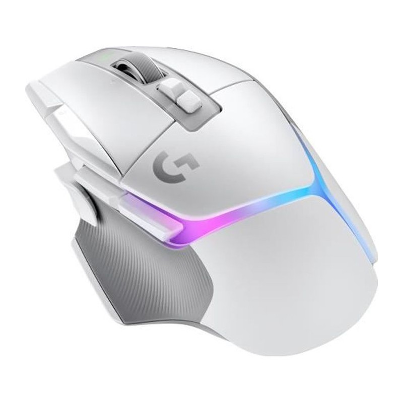 Logitech - G502 X PLUS LIGHTSPEED Souris Gaming RVB Sans Fil - Boutons hybrides LIGHTFORCE, Capteur gaming HERO 25K - Blanc