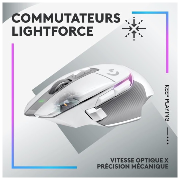 Logitech - G502 X PLUS LIGHTSPEED Souris Gaming RVB Sans Fil - Boutons