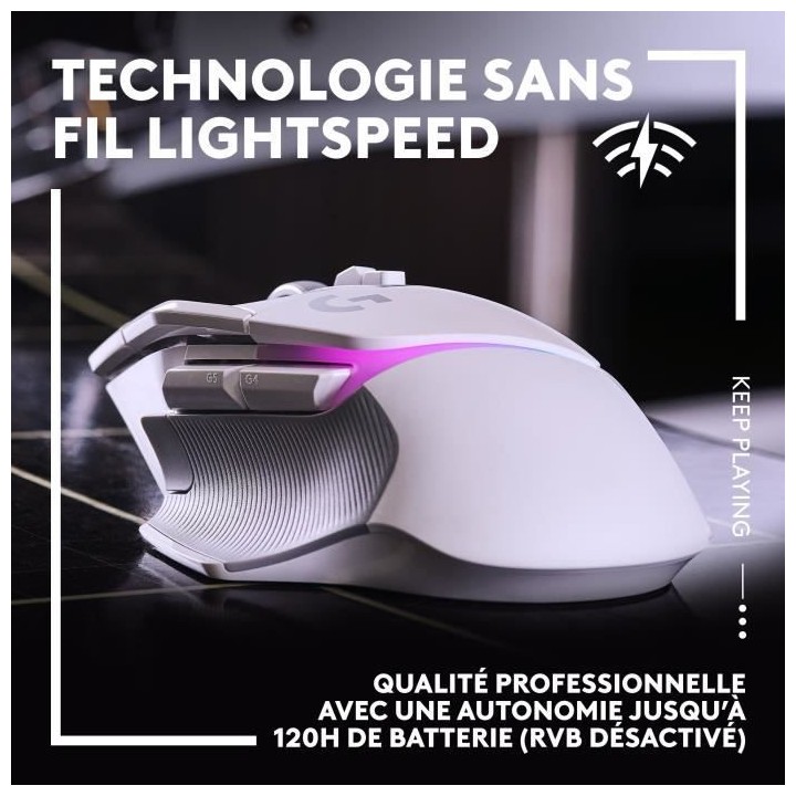 Logitech - G502 X PLUS LIGHTSPEED Souris Gaming RVB Sans Fil - Boutons