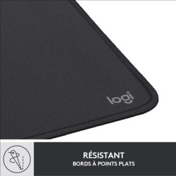 Tapis de souris durable - Logitech - Série Studio - Glissement facile - Graphite