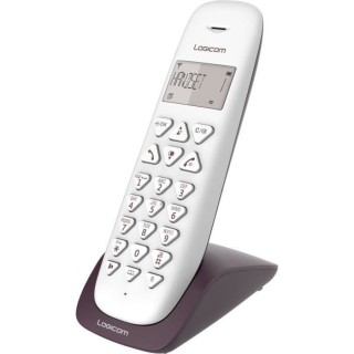 LOGICOM Téléphone sans fil VEGA 150 SOLO Aubergine sans répondeur