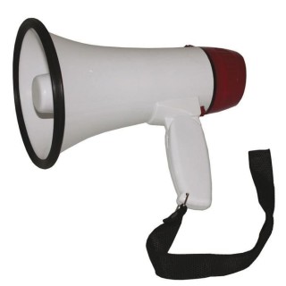 IBIZA MEGA20W Mégaphone 20W blanc et rouge