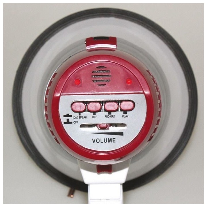 IBIZA MEGA20W Mégaphone 20W blanc et rouge