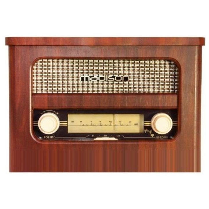 MADISON MAD-RETRORADIO - Radio rétro - Bluetooth, Radio FM, Entrée M