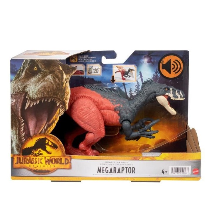 JURASSIC WORLD - Megaraptor Sonore - Figurines d'action - 4 ans et +