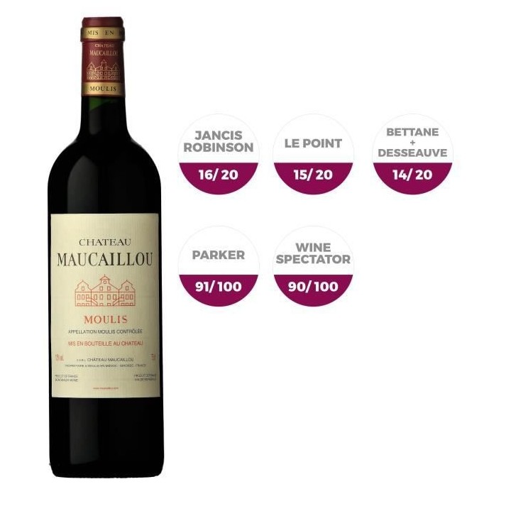 Château Maucaillou 2014 Moulis - Vin rouge de Bordeaux