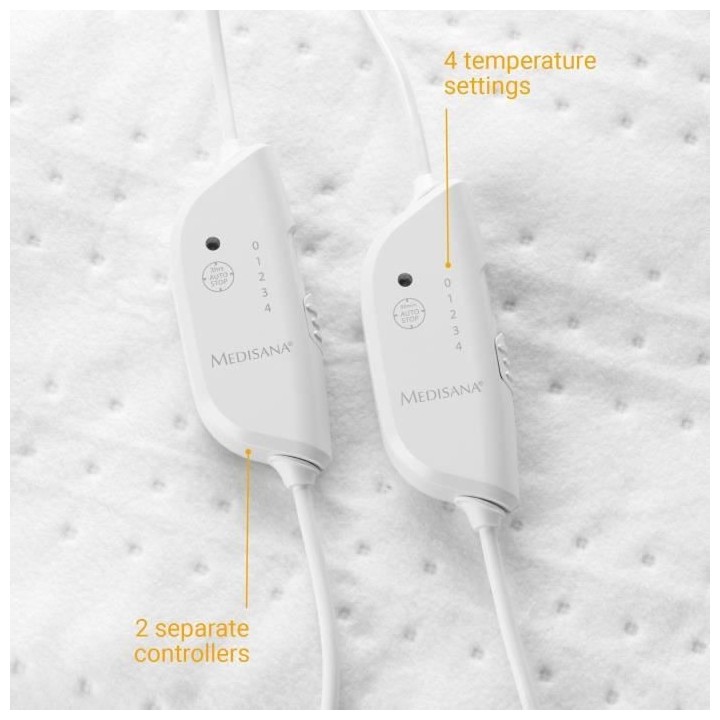 Surmatelas chauffant King Size MEDISANA - HU 676 XXL - 2 éléments de