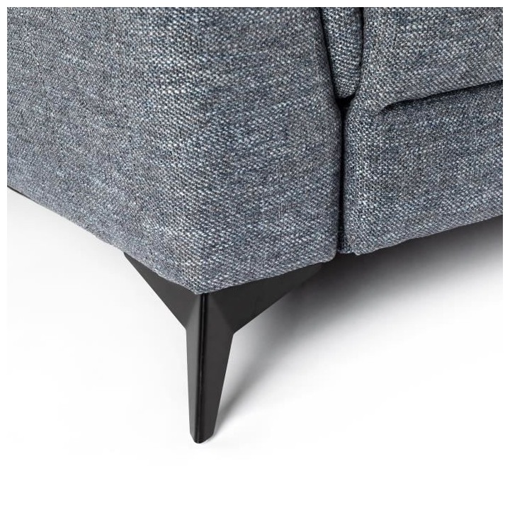 Canapé 3 places avec 2 relax electrique - Tissu bleu clair - L 208 x