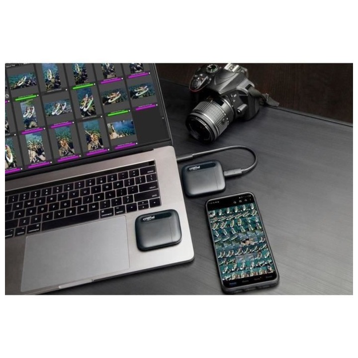 SSD Externe - CRUCIAL - X6 Portable SSD - 4To - USB-C (CT4000X6SSD9)