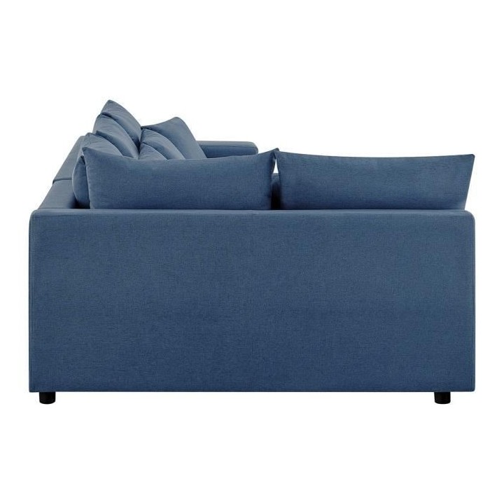 Canapé d'angle a gauche convertible + coffre de rangement + 4 coussin