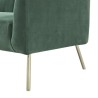 Canapé 2 places - Bleu vert - Velours - L 142 x P 70 x H 71 cm - MATHIS