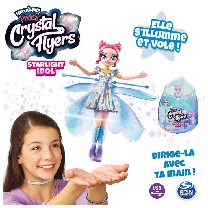 HATCHIMALS - FÉE VOLANTE PIXIES CRYSTAL FLYERS STARLIGHT IDOL - 60616