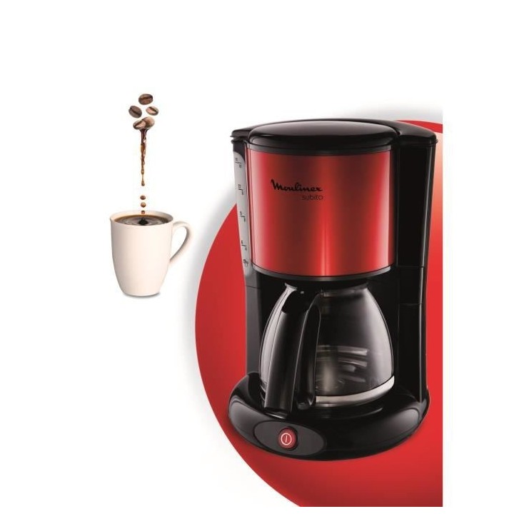 MOULINEX FG360D11 SUBITO Cafetiere filtre, 1.25 L soit 10/15 tasses, M