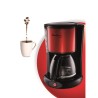 MOULINEX FG360D11 SUBITO Cafetiere filtre, 1.25 L soit 10/15 tasses, Machine a café électrique, Porte-filtre pivotant - Rouge