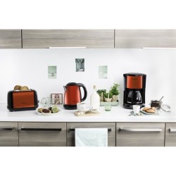 MOULINEX FG360D11 SUBITO Cafetiere filtre, 1.25 L soit 10/15 tasses, Machine a café électrique, Porte-filtre pivotant - Rouge