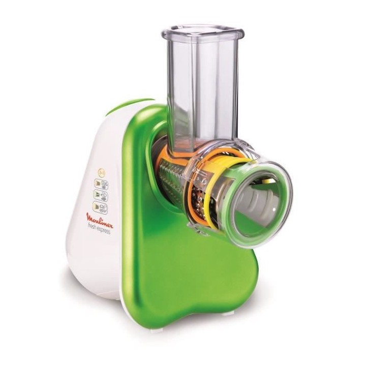 MOULINEX DJ753315 Découpe légume électrique 3-en-1, Cônes couleur