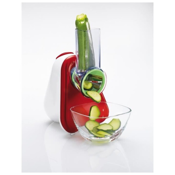 MOULINEX DJ753315 Découpe légume électrique 3-en-1, Cônes couleur