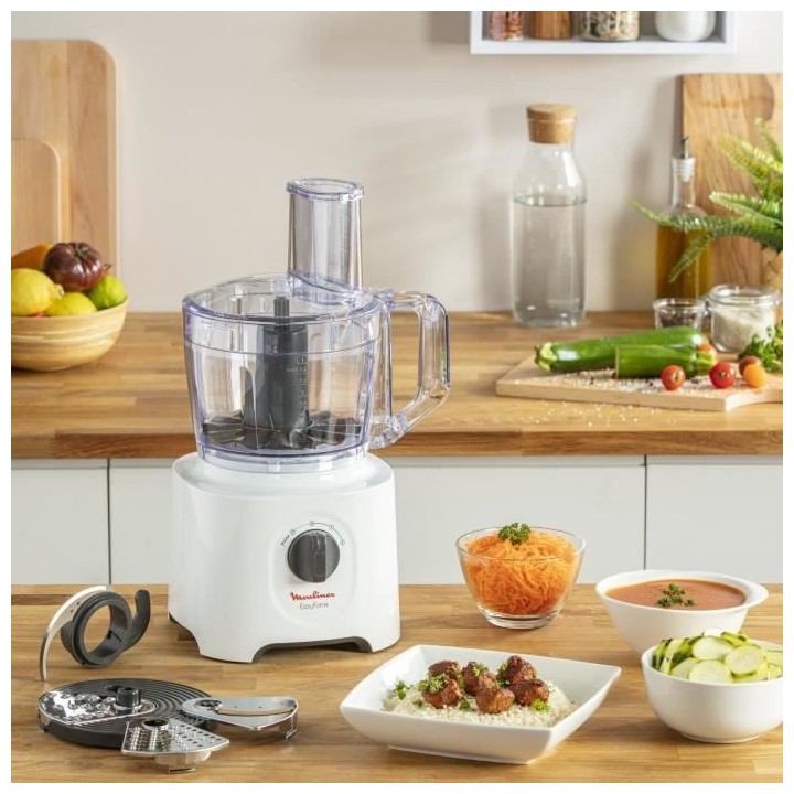 MOULINEX FP244110 Easy Force Robot multifonction tout en un, Bol 1,4 L