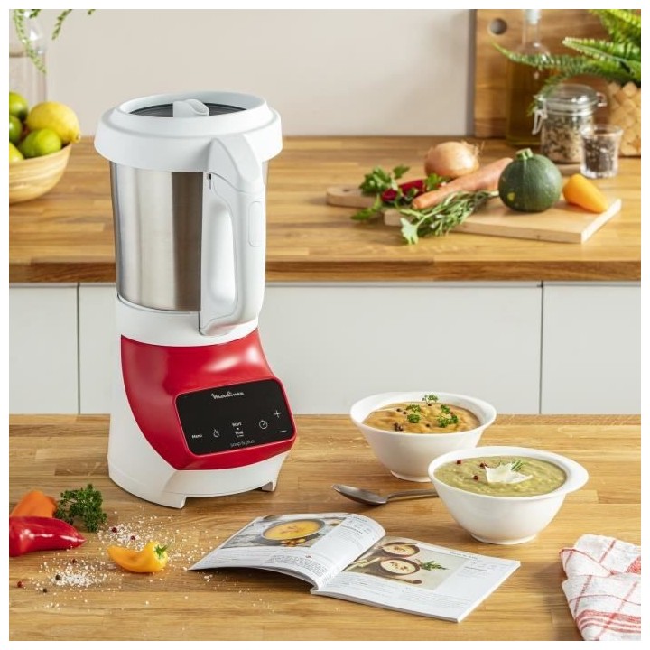 MOULINEX LM924500 Soup&Plus Blender Chauffant, Capacité utile 2 L, 5