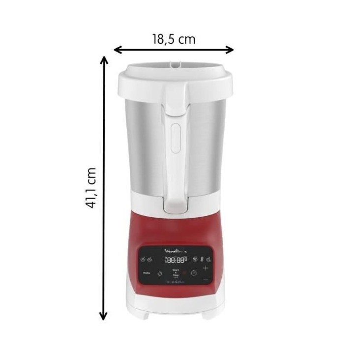MOULINEX LM924500 Soup&Plus Blender Chauffant, Capacité utile 2 L, 5