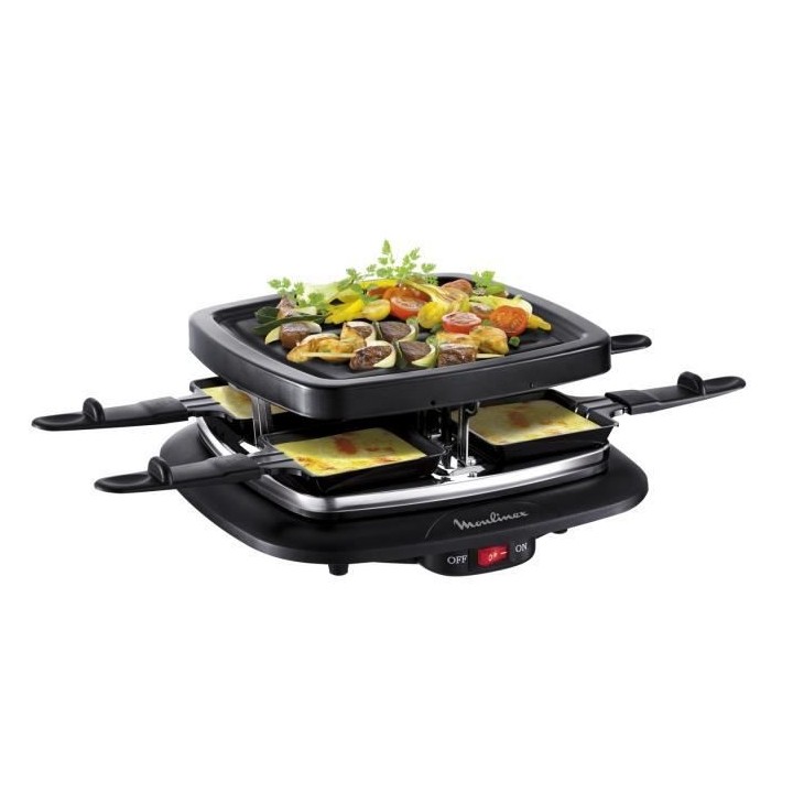 MOULINEX RE140812 Cube Grill et Appareil a raclette, Raclette pour 4 p